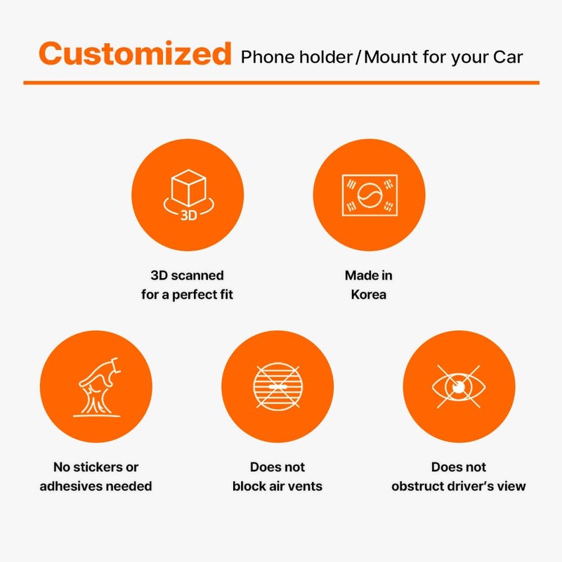 FICS Car Phone Holder for Mercedes-Benz C-Class (W205) & GLC (X253) with 8â€ Display â€“ Custom-Fit Mount for Seamless Display Integration, Interior Accessories for Navigation Use, Stable Driving View - Image 4